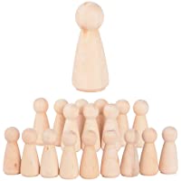 JNCH 20pcs 58mm Muñeca de Madera Peg Dolls Clavija Muñeca de Madera Sin Terminar Abacar Personas de Madera Cuerpos en…